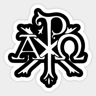 Chi Rho Alpha Omega Sticker